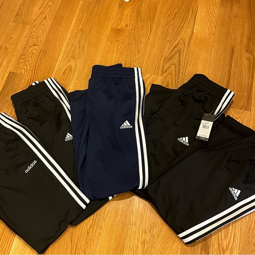 Adidas Kids' Black and Navy Bottoms